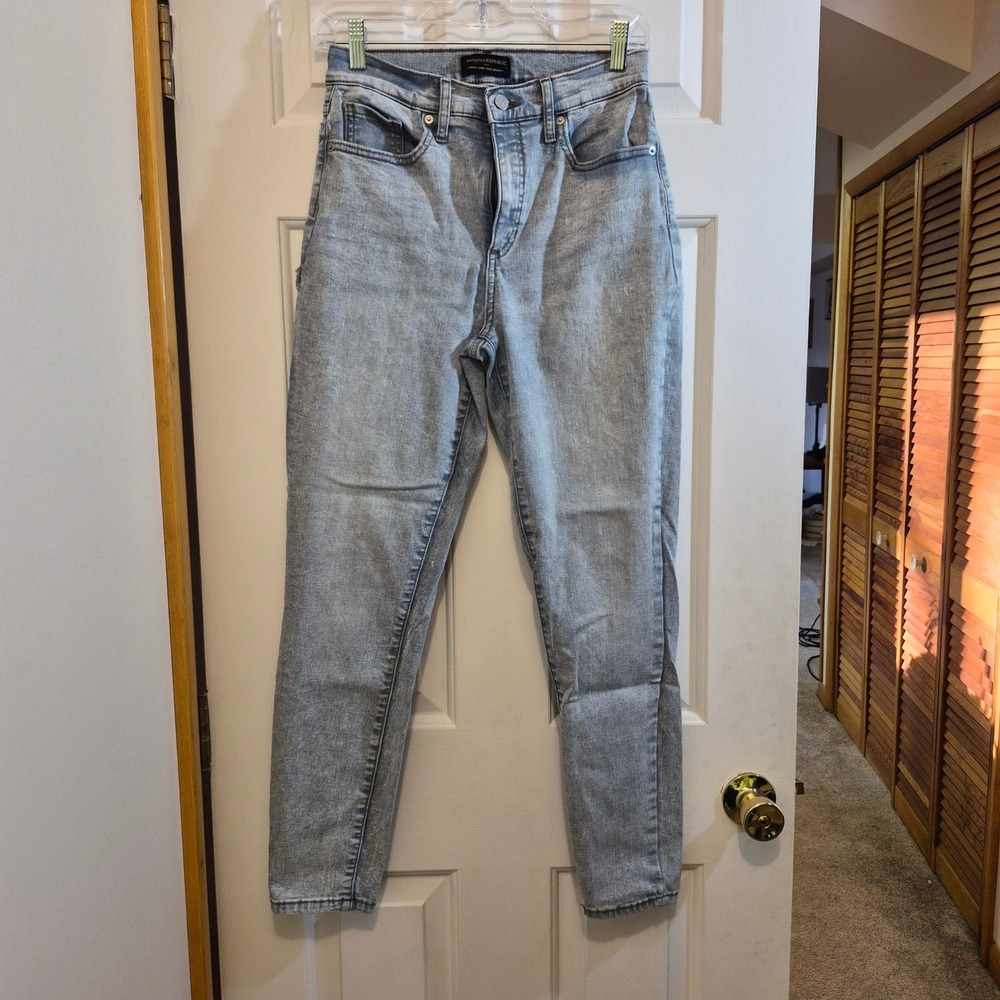 Banana Republic Curvy High-Rise Skinny Jeans Light Acid‎ Wash Blue Size 27/4